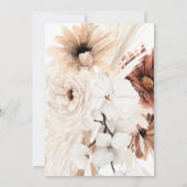 Invitation Pampas Grass Floral Terracotta Élégant Mariage (Dos)