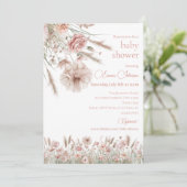 Invitation Pampas Grass Garden Party Invite (Debout devant)