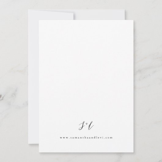 Invitation Pampas Grass & Gold Boho Mariage V2 (Dos)
