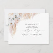 Invitation Pampas Grass Maid of Honor / Bridesmaid Propositio (Devant)