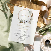 Invitation Pampas Grass Mariage Boho Elegant Terracotta