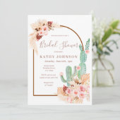 Invitation Pampas Grass Mexicaine Fiesta Boho Fête des mariée (Debout devant)