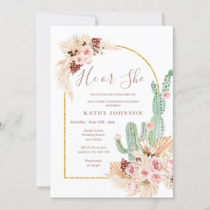 Invitation Pampas Grass Mexicaine Fiesta Genre Reveal Invitat