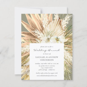 Invitation Pampas Grass Moderne Boho Mariage Brunch Sage