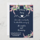 Invitation Pampas Grass Nothing Fancy just Love Elope (Devant)