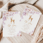 Invitation Pampas grass Oh cerf baby shower