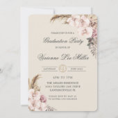Invitation Pampas Grass Orchid Floral Arch Graduation (Dos)