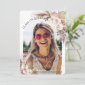 Invitation Pampas Grass Orchid Floral Arch Graduation (Debout devant)