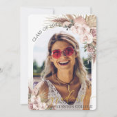 Invitation Pampas Grass Orchid Floral Arch Graduation (Devant)