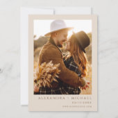 Invitation Pampas Grass Photo Bohemian Boho Mariage tropical (Dos)