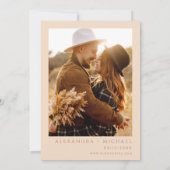 Invitation Pampas Grass Photo Boho Mariage tropical (Dos)