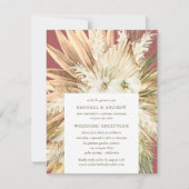 Invitation Pampas Grass Post Wedding Réception Moderne Boho (Devant)