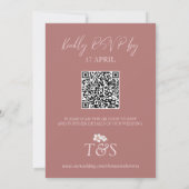 Invitation Pampas Grass QR Code Tout en un Mariage Boho (Dos)