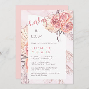 Invitation Pampas Grass  Roses roses roses roses bébé en Fleu