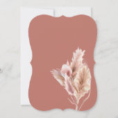 Invitation Pampas Grass Rustic Boho Mauve Pink (Dos)