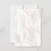 Invitation Pampas Grass Script Terracotta Fête des mariées (Dos)