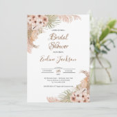 Invitation Pampas Grass séché Palm Dusty Rose Blush Orchid (Debout devant)