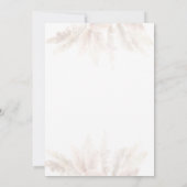 Invitation Pampas Grass Terracotta 80e fête d'anniversaire (Dos)