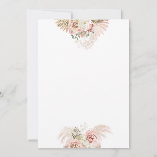 Invitation Pampas Grass Terracotta Arch Monogramme Mariage (Dos)