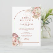 Invitation Pampas Grass Terracotta Arch Tea Party (Debout devant)