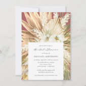 Invitation Pampas Grass Terracotta Boho Fête des mariées (Devant)