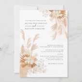 Invitation Pampas Grass Terracotta Palms Botaniques Séchés (Devant)