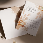 Invitation Pampas Grass Terracotta Palms Botaniques Séchés