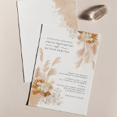 Invitation Pampas Grass Terracotta Palms Botaniques Séchés