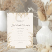 Invitation Pampas Grass Wedding Program
