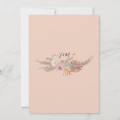 Invitation Pampas Grass Wreath Boho Tropical Terrain Floral (Dos)