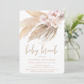 Invitation Pampas herbe boho bohème désert bébé brunch (Debout devant)