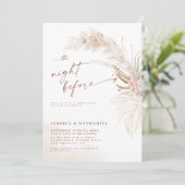 Invitation Pampas Herbe Boho Floral La Nuit Avant (Debout devant)