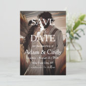 Invitation pampas herbe boho sauver les dates (Debout devant)