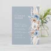 Invitation pampas herbe et dîner de répétition bleu poussiére (Debout devant)