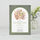 Invitation Pampas herbe et sauge de palme dîner de répétition (Debout devant)