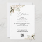 Invitation Pampas herbe sauge vert mariage (Dos)