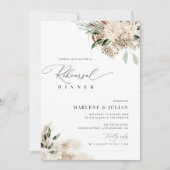 Invitation pampas herbe sauge vert répétition dîner (Devant)