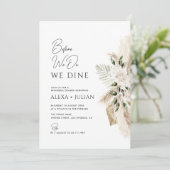 Invitation pampas herbe verdure répétition mariage (Debout devant)