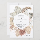 Invitation Pampas Kraft moderne Grass Floral Tropical Jungle (Devant)