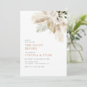 Invitation pampas moderne boho verdure la veille (Debout devant)