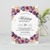 Invitation Pampas moderne & Figues violettes Cadre de beauté (Debout devant)