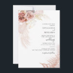 Invitation Pampas moderne Grass Script Mariage Palmiers séché<br><div class="desc">Créez facilement votre propre invitation à la douche nuptiale Pampas Grass Tan personnalisée avec vos détails de douche en cliquant sur le bouton "Personnaliser" ci-dessus. Utilisez le bouton "Customiser" pour réorganiser et formater le style et le placement du texte. Peut facilement être réadapté pour d'autres événements spéciaux comme anniversaires, baby...</div>