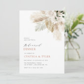 Invitation pampas moderne verte boho répétition florale (Debout devant)