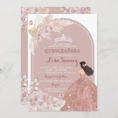 Invitation Pampas Pampas Passe Pampas Passe Quinceañera Invit (Devant / Derrière)