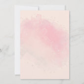 Invitation Pampas Pampas Pâtes Rose Baby shower fille (Dos)