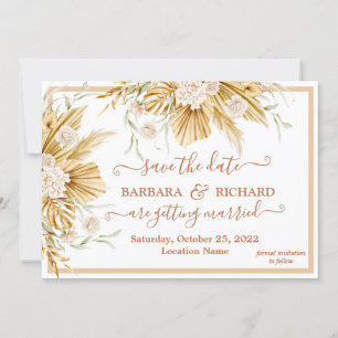 Invitation Pampas romantique Grass Floral Mariage Enregistrer