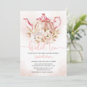 Invitation Pampas Rose Doux Fête des mariées de thé à l'herbe (Debout devant)