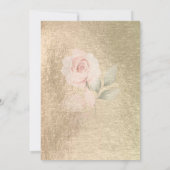 Invitation Pampas Rose en or (Dos)