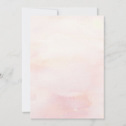 Invitation Pampas rose floral Brunch en laiton et bulle (Dos)