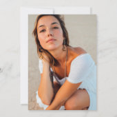 Invitation Pampas rose Floral Grass Photo Graduation (Dos)